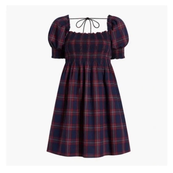 Hill House Dresses & Skirts - Hill House Athena New Navy Tartan Nap Dress Size XL